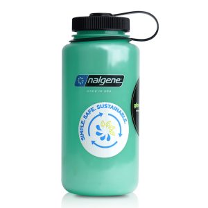 Nalgene - Butelka na wodę 32 oz Wide Mouth Sustain - Otwór 63 mm - 1,1L - Glow Green - 2020-4032-1