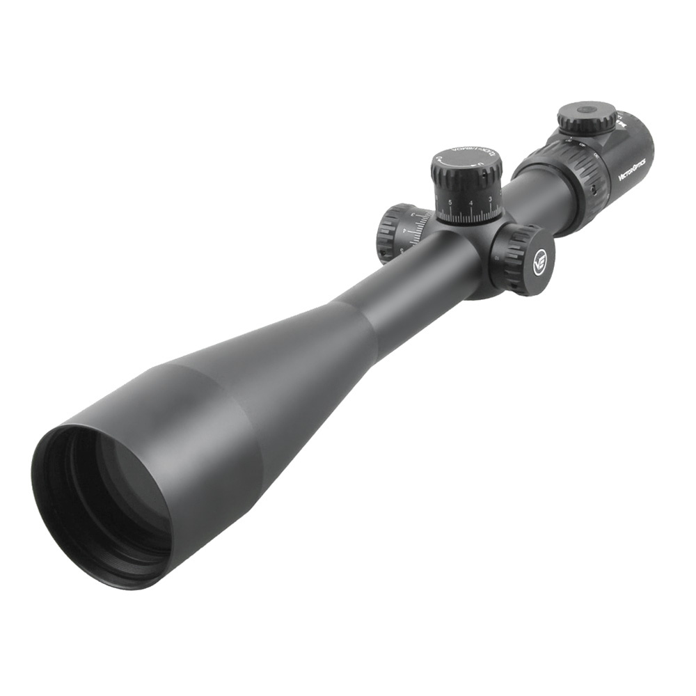 Luneta Minotaur 12-60x60 Gen II MFL jest wyposażona w powiększenie o zakresie od 12x do 60x. Umożliwia to obserwację celu z dużym przybliżeniem przy zachowaniu kontroli nad środowiskiem wokół. Średnica obiektywu 60 mm i powłoka optyczna FMC poprawiają transmisję światła, zapewniając czytelny obraz nawet przy maksymalnym powiększeniu. Siatka celownicza VEMP-LR, wykonana metodą trawienia w szkle, - LifeGun.pl Vector Optics - Luneta celownicza Minotaur 12-60x60 GEN II - MFL - SFP - SCOL-40-1