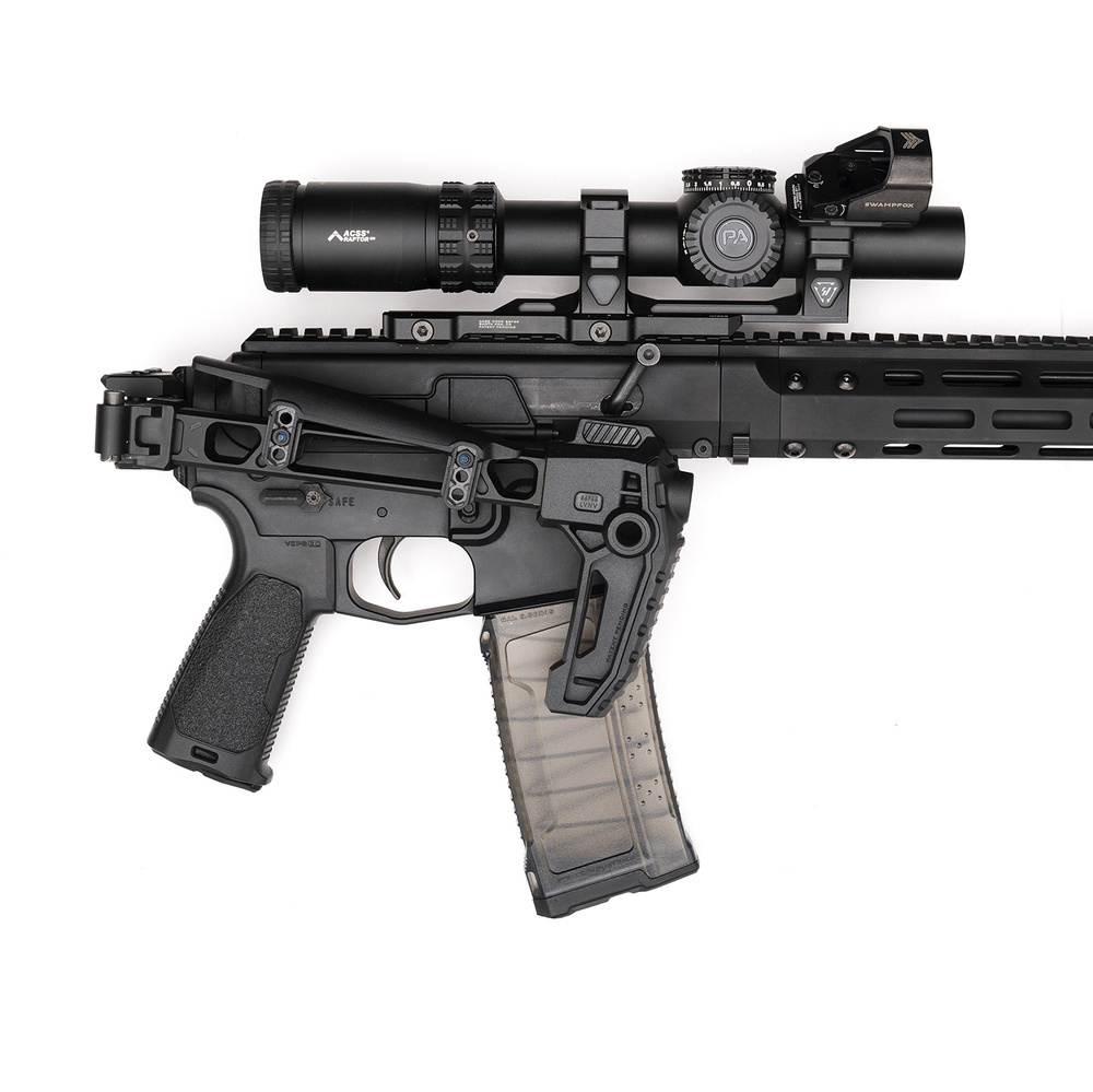 Kolba składana kompatybilna z SIG SAUER MCX, CZ Scorpion EVO, Huglu Mohac i innymi. - LifeGun.pl Strike Industries Kolba skladana Strike Folding Adapter Czarna SI FSA DUAL Huglu Mohac 16