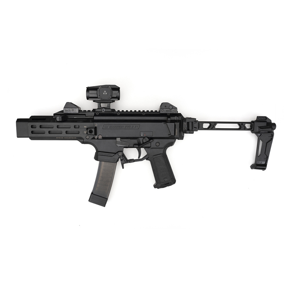 Kolba składana kompatybilna z SIG SAUER MCX, CZ Scorpion EVO, Huglu Mohac i innymi. - LifeGun.pl Strike Industries Kolba skladana Strike Folding Adapter Czarna SI FSA DUAL Huglu Mohac 5
