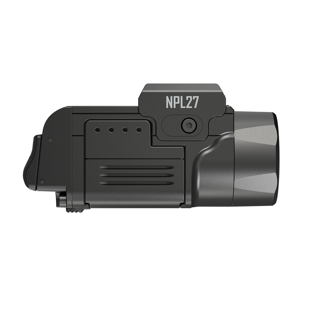 NITECORE NPL27 - kompaktowa latarka taktyczna do broni z systemem optycznym PDOT (Precision Digital Optics Technology), o maks. mocy 650 lumenów i zasięgu 410 m, ze standardowym montażem (w zestawie adapter do Picatinny).Źródłem zasilania jest odłączany akumulator litowo-jonowy 500 mAh, umożliwiający świecenie przez 1h 15min w trybie 160 lumenów i 50 min w trybie 650 lumenów.System - LifeGun.pl LATARKA NITECORE NPL27-3