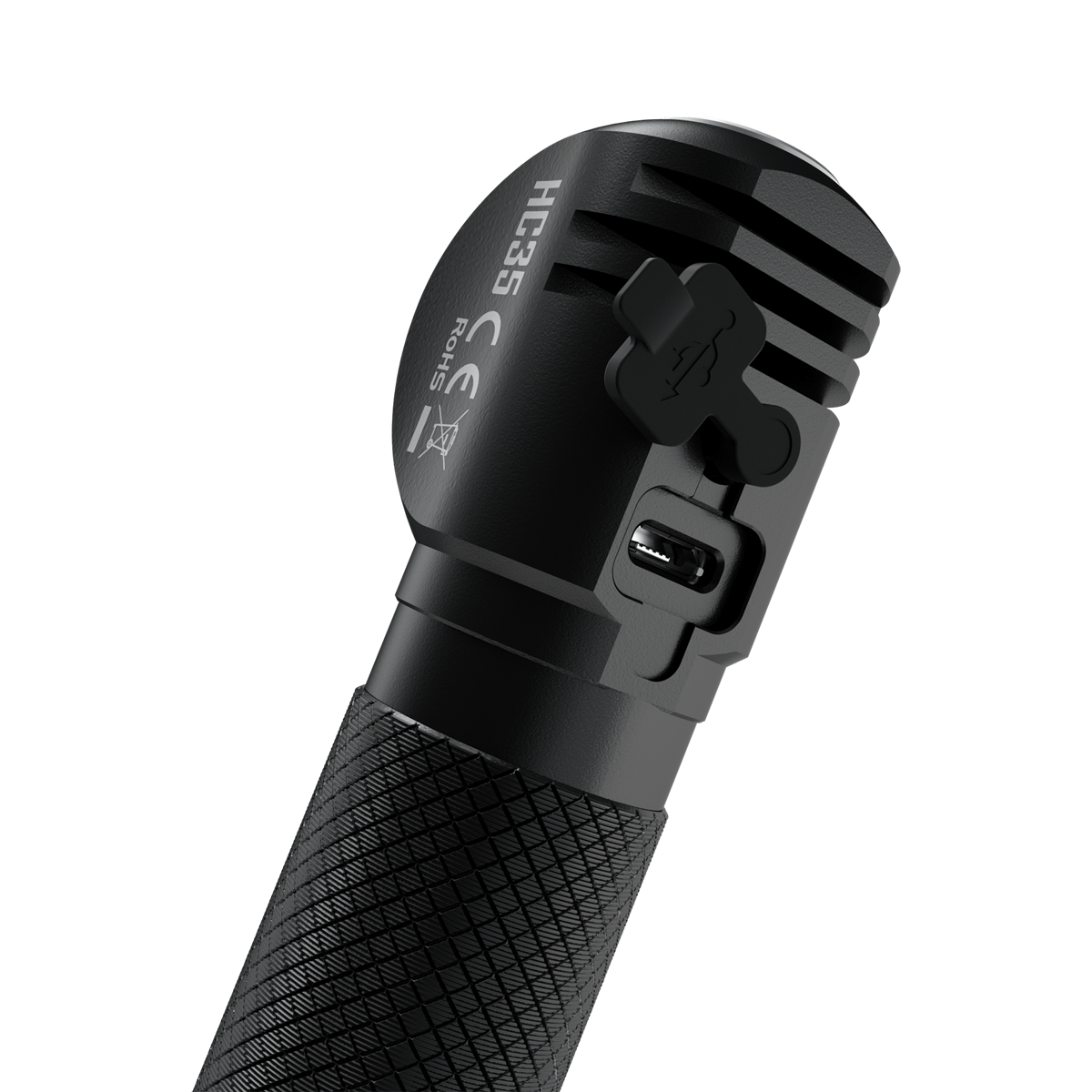 Światło S.O.S.: Tak | Średnica (mm): 25.9 | Zasięg wiązki światła (m): 133.5 | Wodoodporność: Do 2 m | Długość całkowita (mm): 128 | Średnica głowicy (mm): 31.75 | Źródło światła: 4x CREE XP-G3 S3 LED | Światło stroboskopowe: tak | Moc światła (L): 2700 | Waga (g): 138 - LifeGun.pl HC35 Latarka Czołowa HC35 2700 Lumenów-4