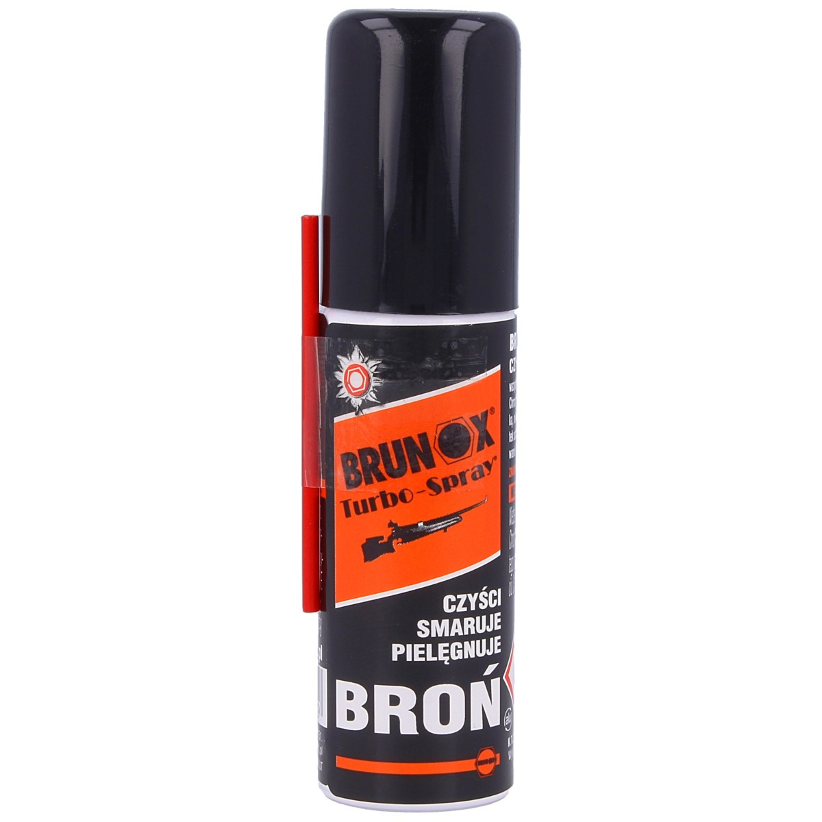 Brunox® GUN CARE Spray 25 ml, szwajcarski specjalistyczny preparat w spraju do czyszczenia, smarowania i pielęgnacji broni. Dodatek Turboline gwarantuje głęboką penetrację oraz najlepsze pokrycie (100-120 m2/l). Wnika w szczeliny i przestrzenie wewnętrzne, tworząc cienką przezroczystą, nielepką i nie podlegającą utwardzaniu, łatwą do usunięcia ochronną powłokę, film. Czyści broń palną, kolekcjonerską, alarmową, czarnoprochową, pneumatyczną (wiatrówki), repliki do paintballa. Produkt w małym poręcznym opakowaniu 25ml. - LifeGun.pl pol pl Olej do czyszczenia broni Brunox Gun Care Spray 25ml BT09 101976 3