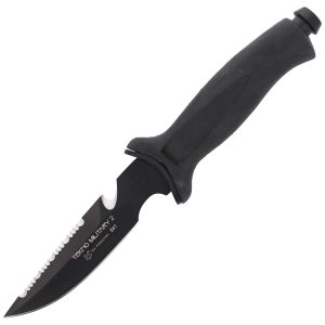 Nóż nurkowy FOX Tekno Military 2 Black / Black Blade (641)-1