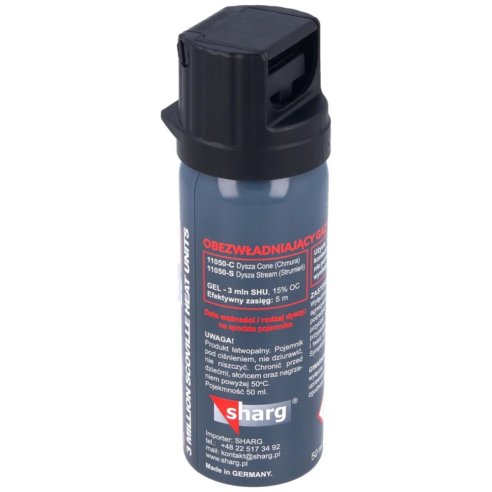 Gaz pieprzowy Sharg Graphite Gel 3mln SHU, Cone 50ml (11050-C) 2 Gaz pieprzowy Sharg Graphite Gel 3mln SHU, Cone 50ml (11050-C)