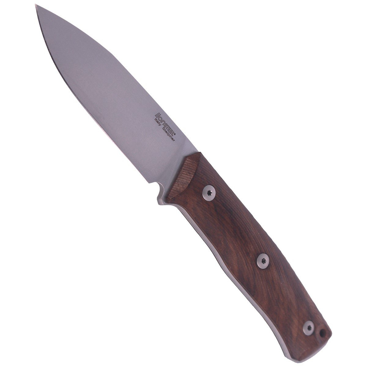 B35 Walnut, nóż ze stałym ostrzem włoskiej manufaktury LionSteel. Ze względu na wymiary oraz niską wagę niesamowicie poręczny i łatwy w przenoszeniu, bez utraty cech pełnowymiarowego noża bushcraftowego. Doskonale wyważony, ostrze ze stali Sleipner... - LifeGun.pl Nóż LionSteel Bushcraft Walnut, Satin Blade (B35 WN)-5