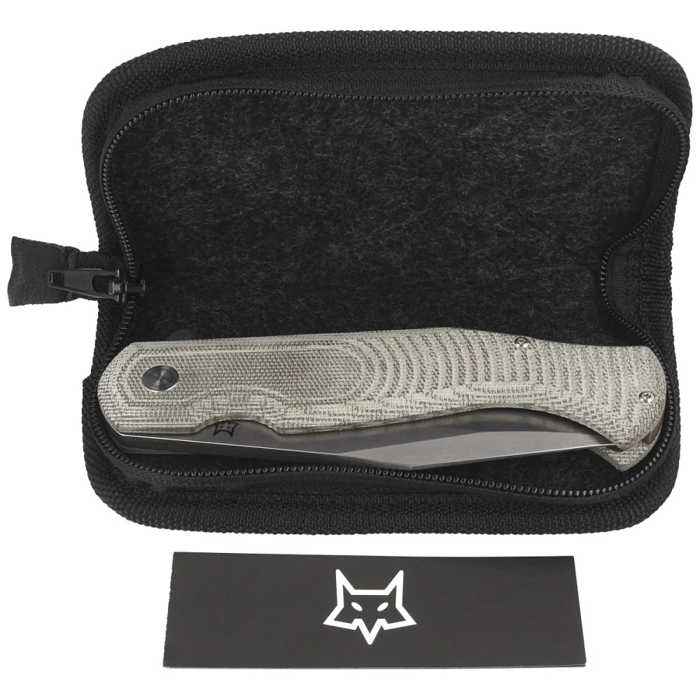 Nóż składany Fox Eastwood Tiger OD Green Canvas Micarta, Stonewashed D2 by Gudy Van Poppel (FX-524 G) 3 Nóż składany Fox Eastwood Tiger OD Green Canvas Micarta, Stonewashed D2 by Gudy Van Poppel (FX-524 G)