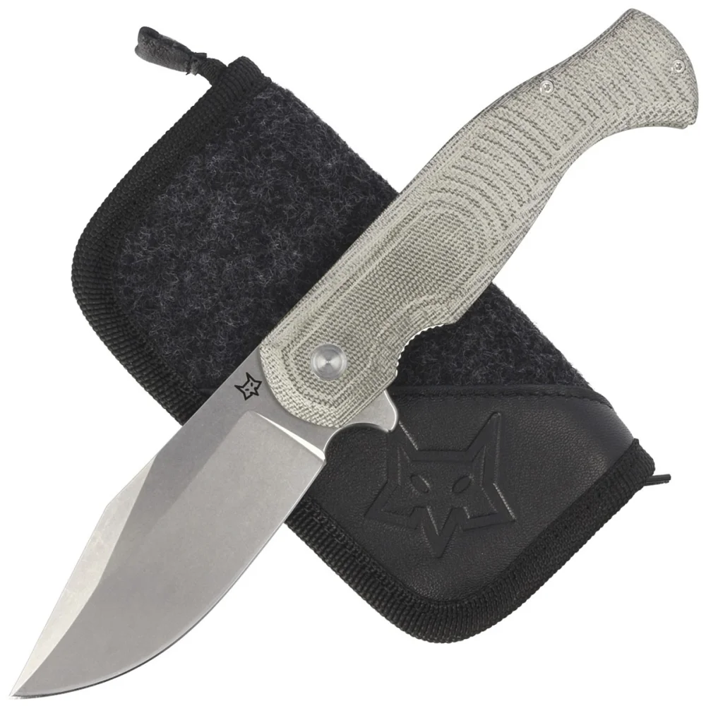 Nóż składany Fox Eastwood Tiger OD Green Canvas Micarta, Stonewashed D2 by Gudy Van Poppel (FX-524 G) 2 Nóż składany Fox Eastwood Tiger OD Green Canvas Micarta, Stonewashed D2 by Gudy Van Poppel (FX-524 G)