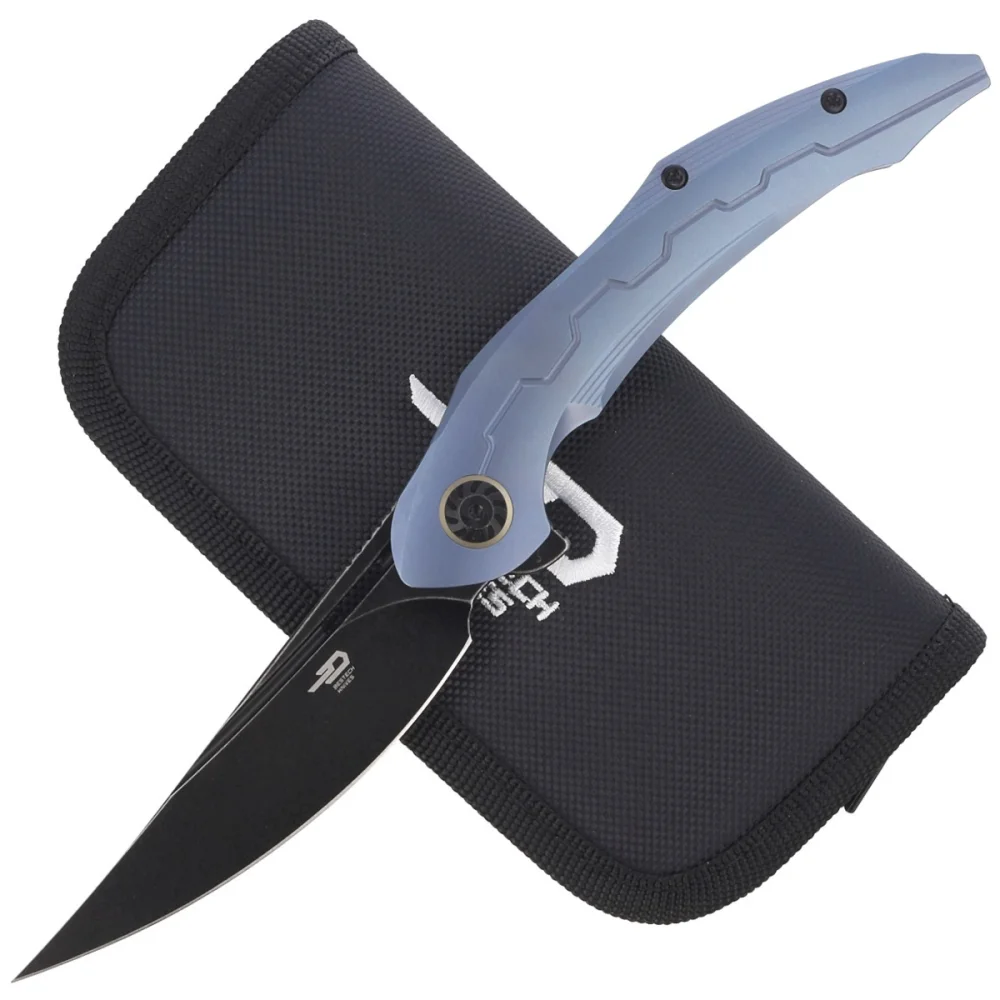 Nóż składany Bestech Marukka Blue Titanium, Black Stonewashed M390 by Kombou (BT2002B) 2 Nóż składany Bestech Marukka Blue Titanium, Black Stonewashed M390 by Kombou (BT2002B)