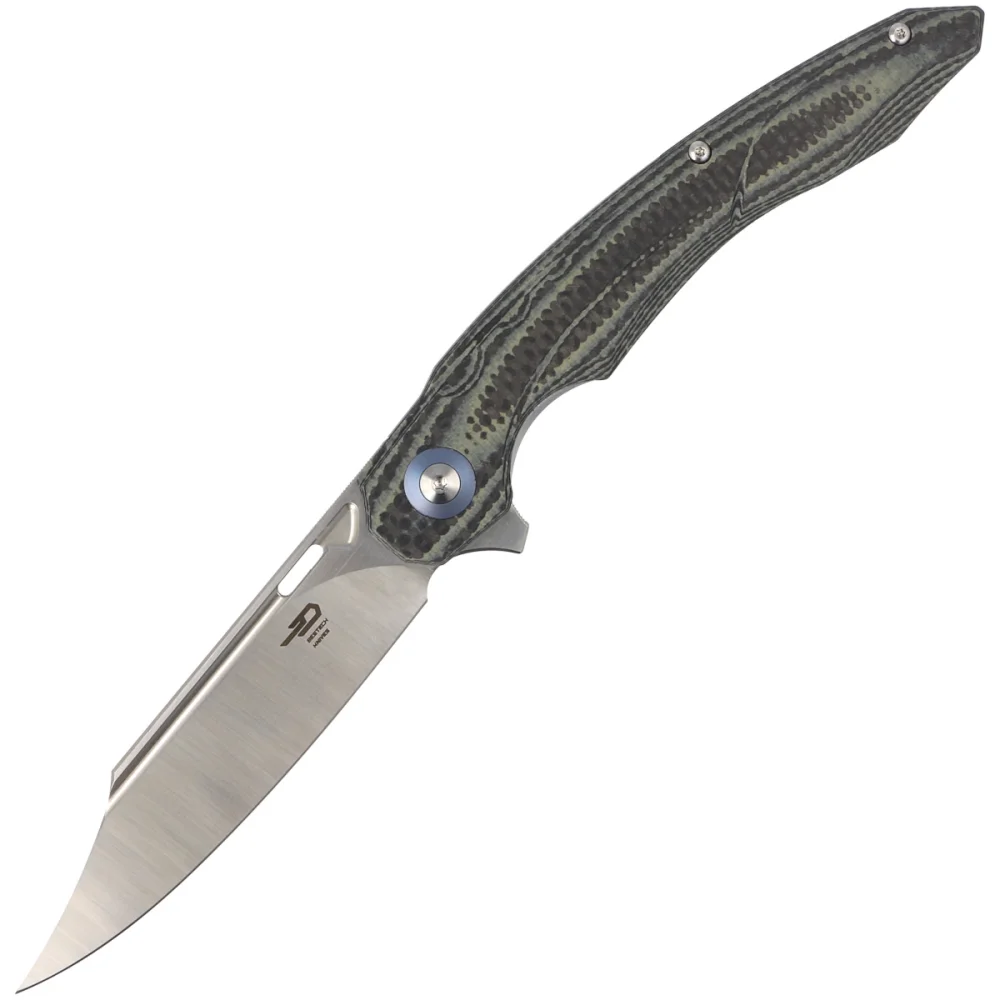 Nóż składany Bestech Fanga Carbon Fiber / Beige G10, Satin D2 by Kombou (BG18D) 1 Nóż składany Bestech Fanga Carbon Fiber / Beige G10, Satin D2 by Kombou (BG18D)