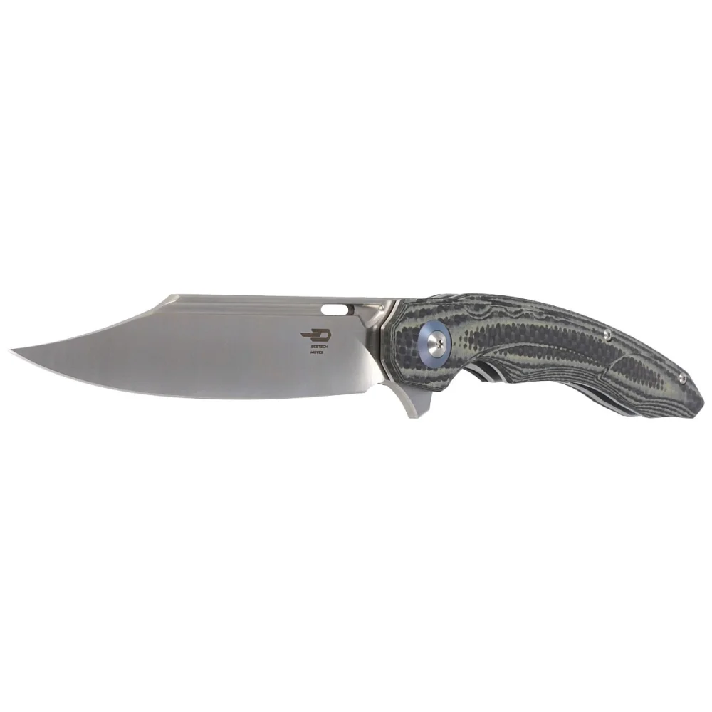 Nóż składany Bestech Fanga Carbon Fiber / Beige G10, Satin D2 by Kombou (BG18D) 2 Nóż składany Bestech Fanga Carbon Fiber / Beige G10, Satin D2 by Kombou (BG18D)