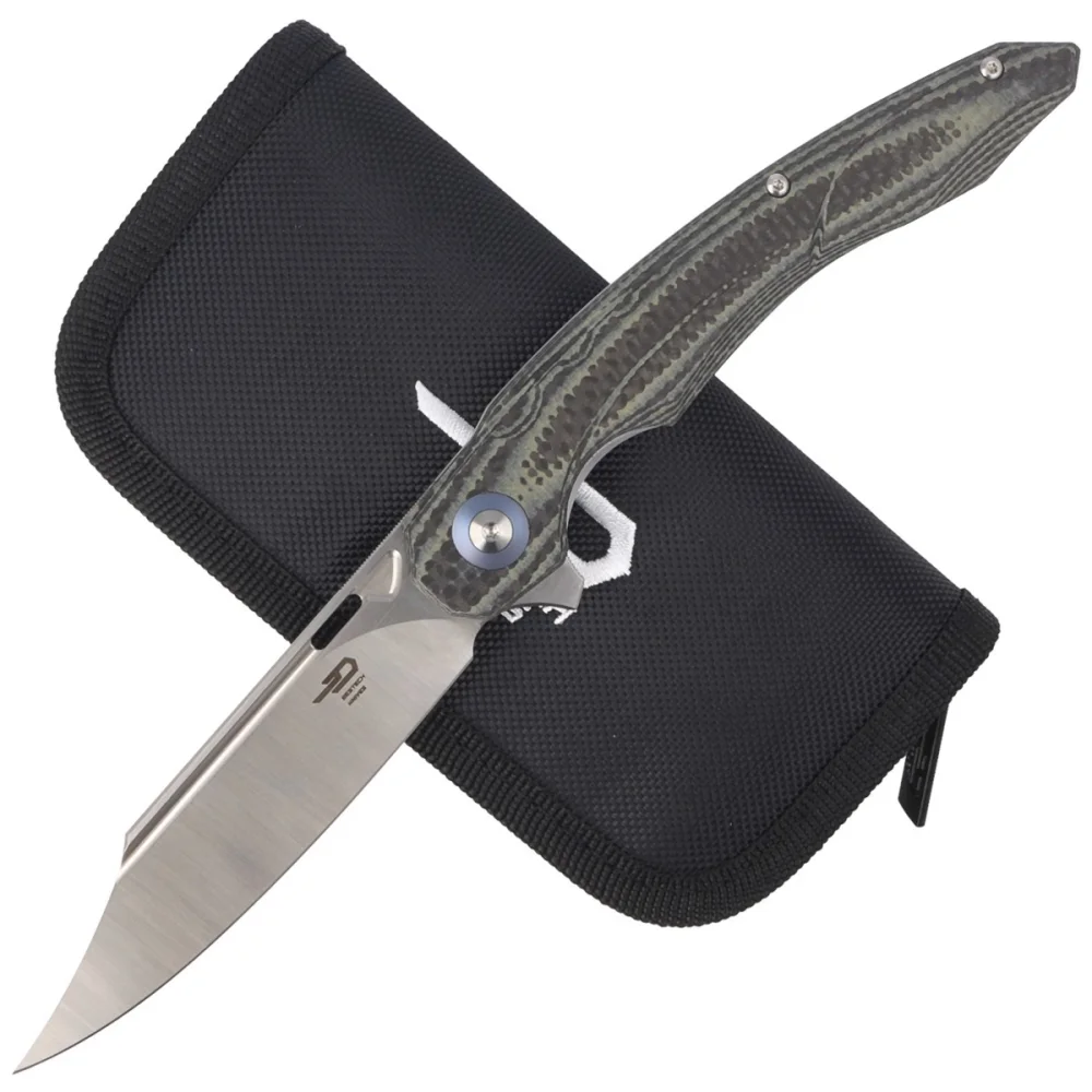Nóż składany Bestech Fanga Carbon Fiber / Beige G10, Satin D2 by Kombou (BG18D) 4 Nóż składany Bestech Fanga Carbon Fiber / Beige G10, Satin D2 by Kombou (BG18D)