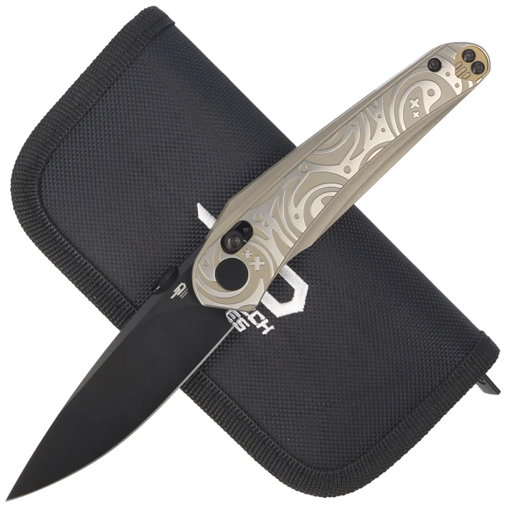 Nóż składany Bestech Mothus Light Bronze Titanium, Black PVD M390 by Kombou (BT2206C) 2 Nóż składany Bestech Mothus Light Bronze Titanium, Black PVD M390 by Kombou (BT2206C)