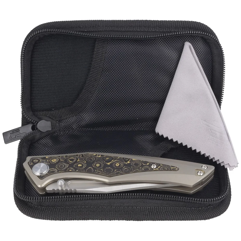Nóż składany Bestech Togatta Light Bronze Titanium/Damascus Copper Carbon Fiber, Satin M390 by Koens Craft (BT2102G) 3 Nóż składany Bestech Togatta Light Bronze Titanium/Damascus Copper Carbon Fiber, Satin M390 by Koens Craft (BT2102G)