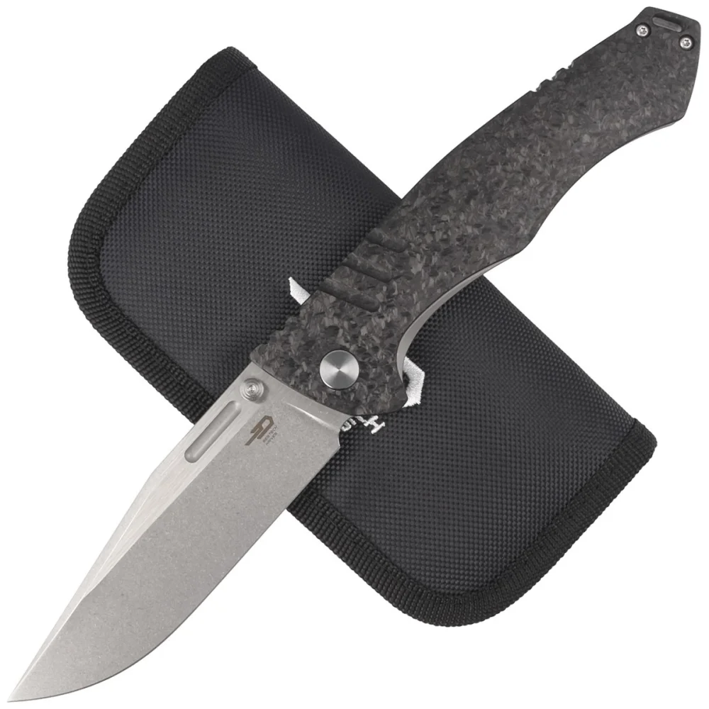 Nóż składany Bestech Keen II Black Titanium/Marbled Carbon Fiber, Stonewashed/Satin CPM S35VN by Koens Craft (BT2301B) 2 Nóż składany Bestech Keen II Black Titanium/Marbled Carbon Fiber, Stonewashed/Satin CPM S35VN by Koens Craft (BT2301B)