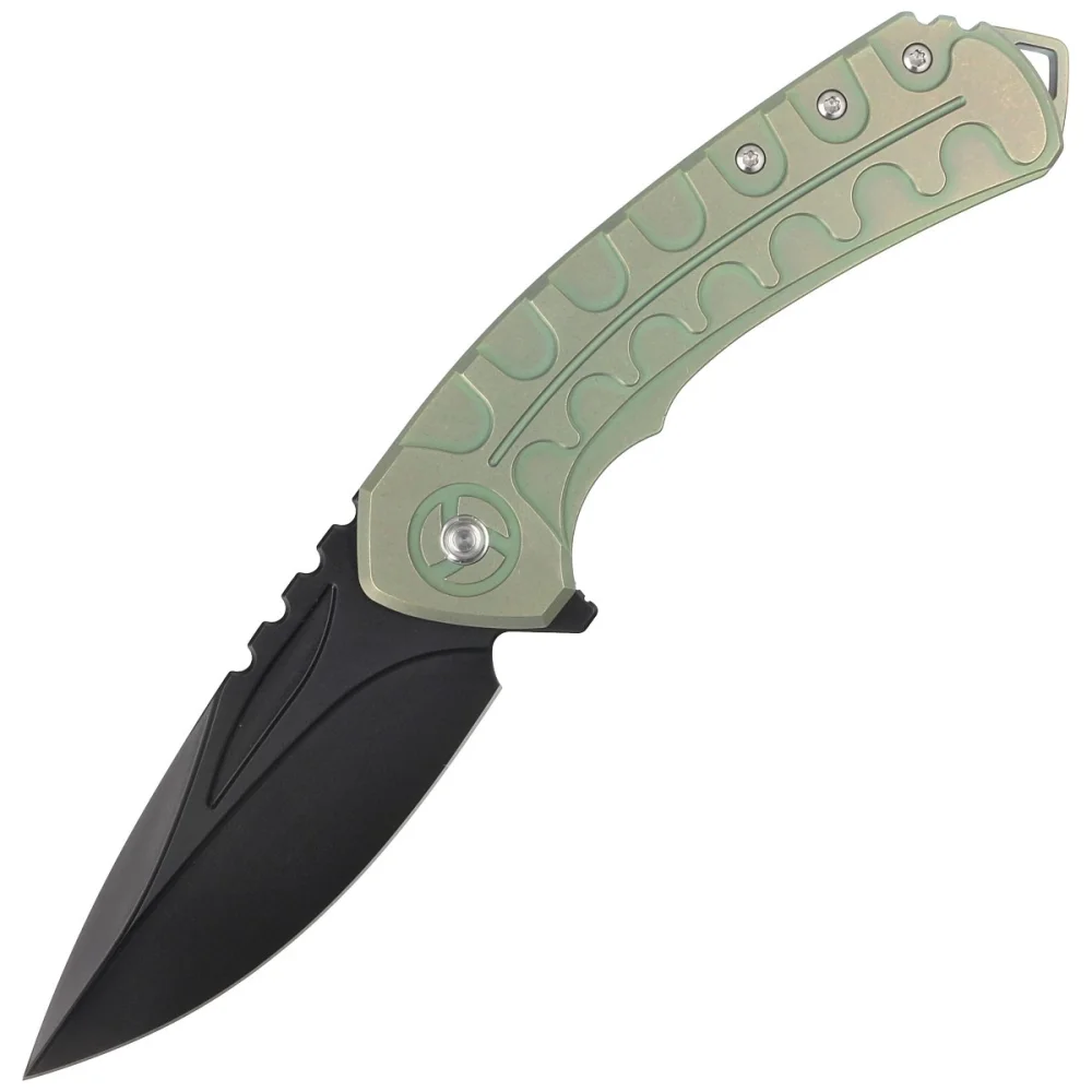 Nóż składany Bestech Buwaya Retro Green Titanium, Black Stonewashed M390 by Kombou (BT2203D) 1 Nóż składany Bestech Buwaya Retro Green Titanium, Black Stonewashed M390 by Kombou (BT2203D)
