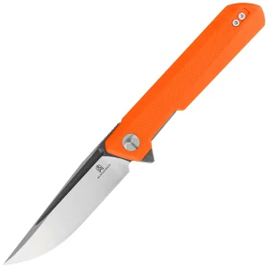 Nóż składany Bestechman Dundee Orange G10, Grey Titanized / Satin D2 by Ostap Hel (BMK01H)-1