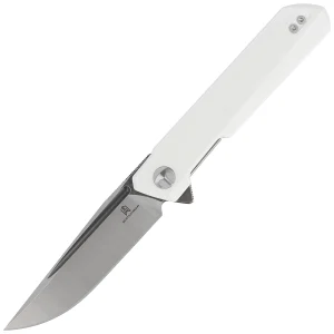 Nóż składany Bestechman Dundee White G10, Grey Titanized / Satin D2 by Ostap Hel (BMK01G)-1