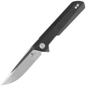 Nóż składany Bestechman Dundee Black G10, Grey Titanized / Satin D2 by Ostap Hel (BMK01D)-1