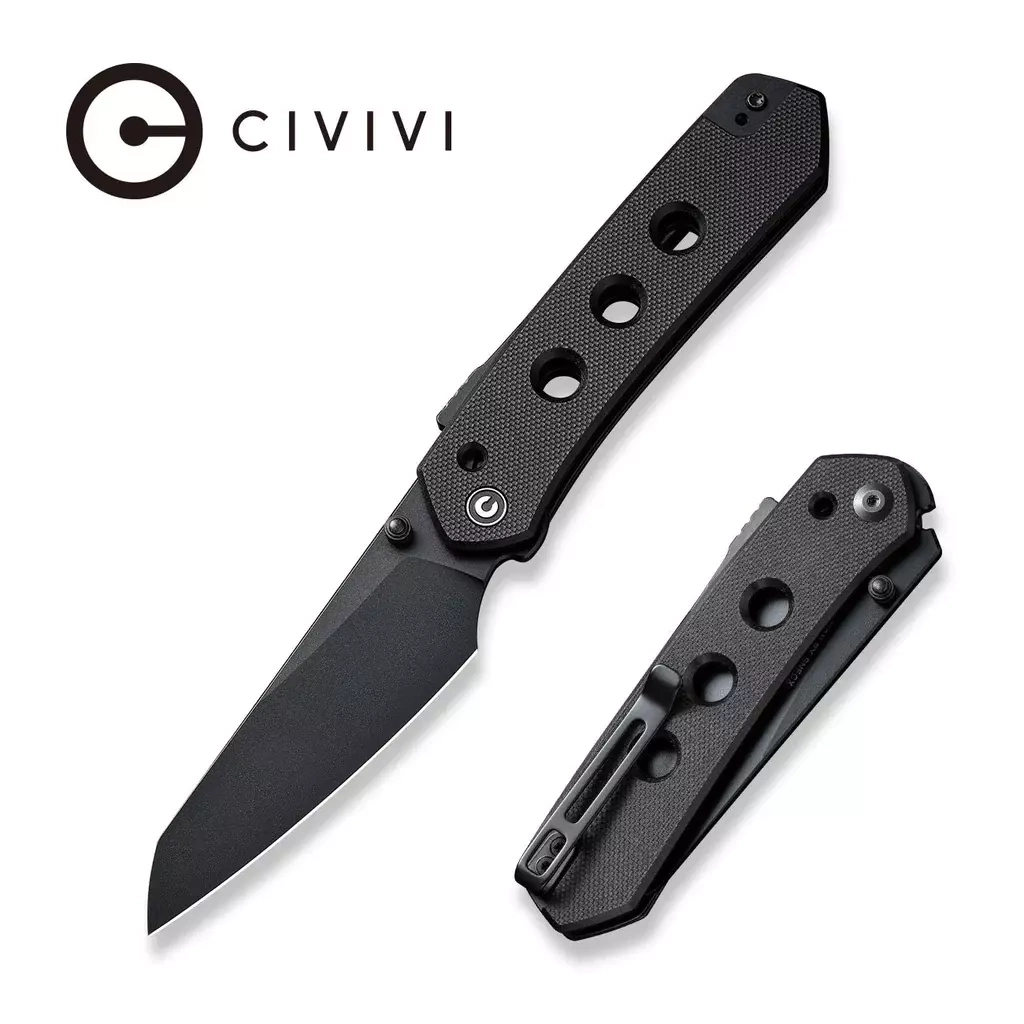 Vision FG Black G10, Black budżetowa wersja wizjonerskiego projektu malezyjskiego knifemakera i designera Snecx'a Tana. Innowacyjna blokada Superlock, G10, stal Nitro-V i futurystyczny wygląd. Świetny i niebanalny nóż, który będzie Ci towarzyszył! - LifeGun.pl Nóż składany Civivi Vision FG Black G10, Black Nitro-V by Snecx Tan (C22036-1)-1