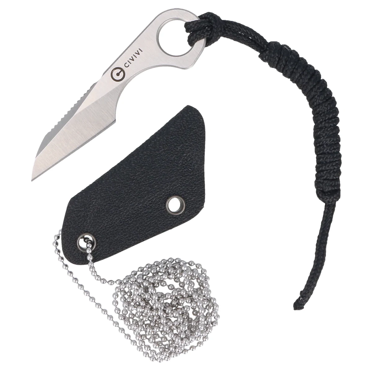 Gramis Neck Knife Stainless, Satin nóż ze stałą głownią typu neck. Projekt polskiego twórcy i projektanta noży Ostapa Hela. Monolityczna konstrukcja ze stali nierdzewnej 14C28N, kydexowa pochwa wyposażona w łańcuszek umożliwiający noszenie na szyi. Hit! - LifeGun.pl Nóż Civivi Gramis Neck Knife Stainless, Satin 14C28N by Ostap Hel (C23004-2)-1