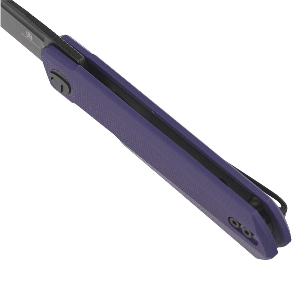 Mini Dundee Purple G10, Black DLC kompaktowy nóż składany EDC. Efekt współpracy polskiego knifemakera, Ostapa Hela z firmą Bestechman. Wykonany z dobrych materiałów przy zachowaniu niezwykle atrakcyjnej ceny folder, który nie zawiedzie! - LifeGun.pl Nóż Bestechman Mini Dundee Purple G10, Black DLC D2 by Ostap Hel (BMK03J)-4