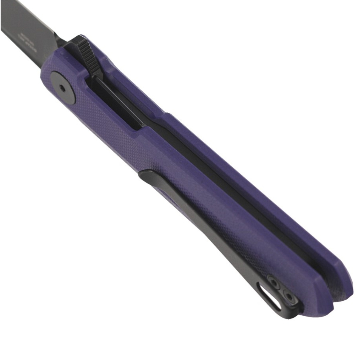 Mini Dundee Purple G10, Black DLC kompaktowy nóż składany EDC. Efekt współpracy polskiego knifemakera, Ostapa Hela z firmą Bestechman. Wykonany z dobrych materiałów przy zachowaniu niezwykle atrakcyjnej ceny folder, który nie zawiedzie! - LifeGun.pl Nóż Bestechman Mini Dundee Purple G10, Black DLC D2 by Ostap Hel (BMK03J)-5