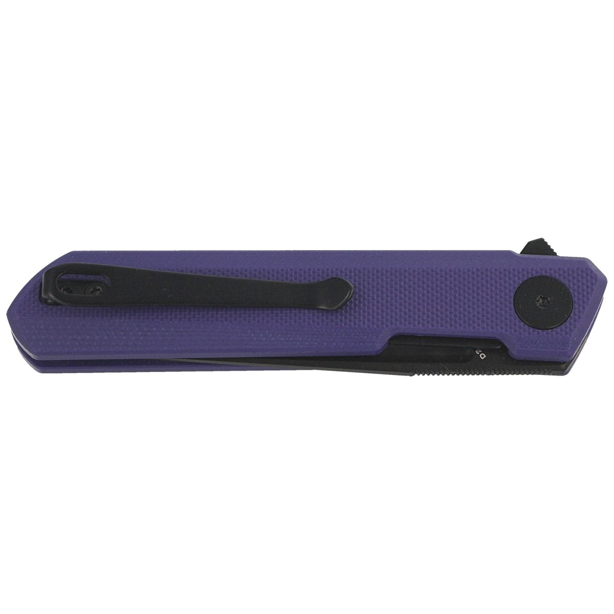 Mini Dundee Purple G10, Black DLC kompaktowy nóż składany EDC. Efekt współpracy polskiego knifemakera, Ostapa Hela z firmą Bestechman. Wykonany z dobrych materiałów przy zachowaniu niezwykle atrakcyjnej ceny folder, który nie zawiedzie! - LifeGun.pl Nóż Bestechman Mini Dundee Purple G10, Black DLC D2 by Ostap Hel (BMK03J)-7
