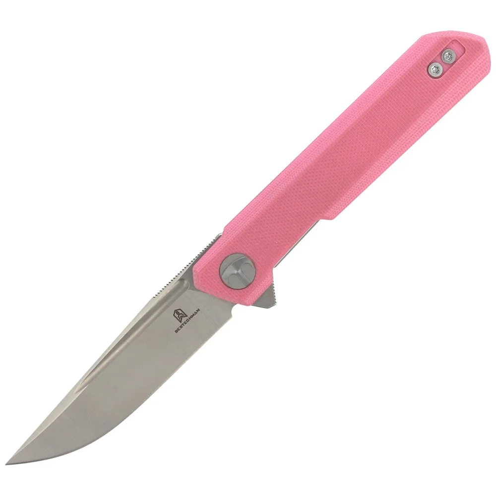 Nóż Bestechman Mini Dundee Pink G10, Stonewashed / Satin D2 by Ostap Hel (BMK03B) 1 Nóż Bestechman Mini Dundee Pink G10, Stonewashed / Satin D2 by Ostap Hel (BMK03B)