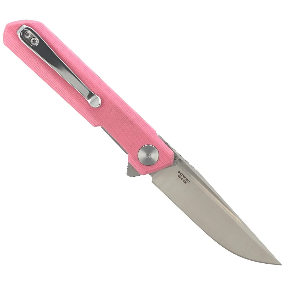 Nóż Bestechman Mini Dundee Pink G10, Stonewashed / Satin D2 by Ostap Hel (BMK03B) 3 Nóż Bestechman Mini Dundee Pink G10, Stonewashed / Satin D2 by Ostap Hel (BMK03B)