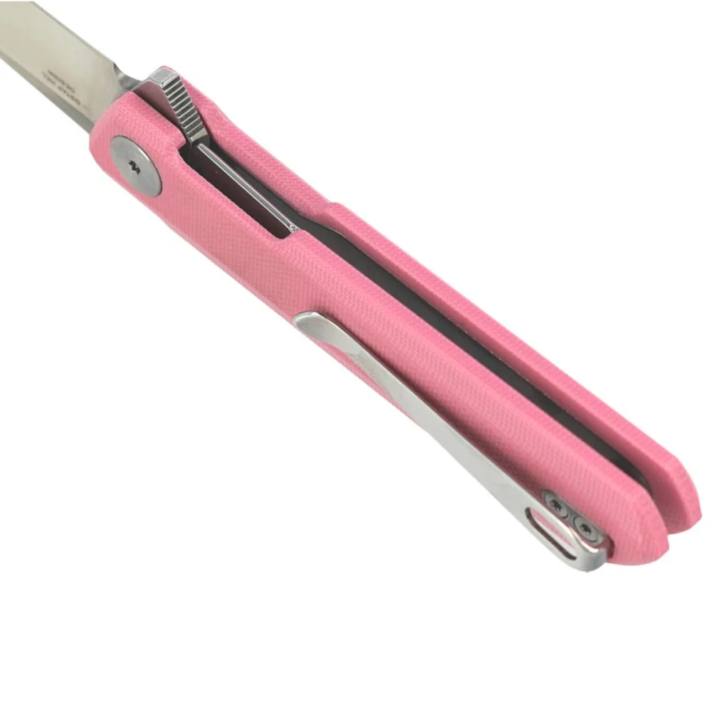 Nóż Bestechman Mini Dundee Pink G10, Stonewashed / Satin D2 by Ostap Hel (BMK03B) 5 Nóż Bestechman Mini Dundee Pink G10, Stonewashed / Satin D2 by Ostap Hel (BMK03B)