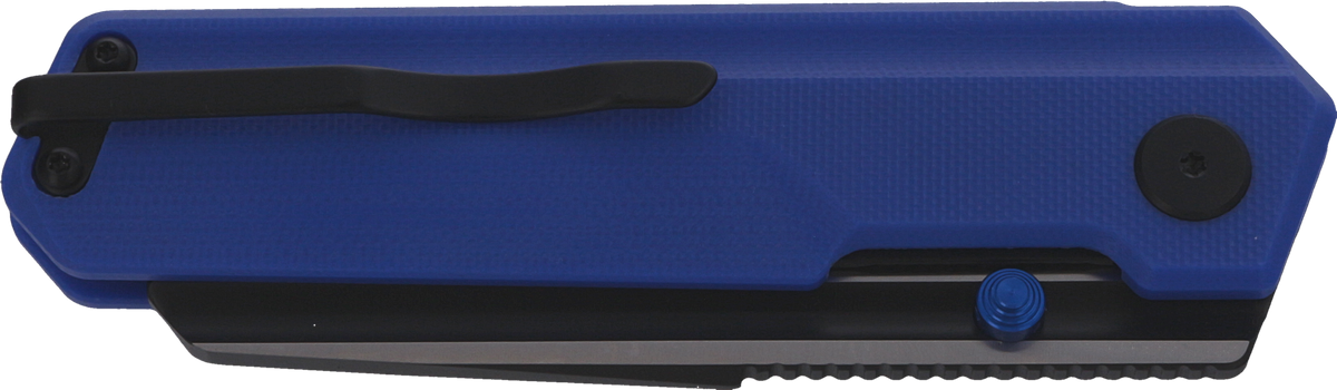 Tardis Blue G10, Black DLC/Satin najnowszy projekt polskiego projektanta Ostapa Hela i firmy Bestech Knives. Kompaktowy rozmiar ułatwiający noszenie, wygodna rękojeść z G10 i stal narzędziowa D2! Świetny towarzysz na codzienne wyprawy! - LifeGun.pl Nóż składany Bestech Tardis Blue G10, Black DLC/Satin D2 by Ostap Hel (BG54G)-4