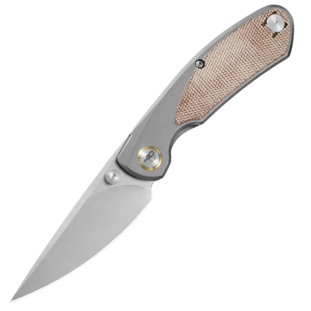 Nóż składany Bestech Lito Titanium / Natural Canvas Micarta, Satin M390 by Ostap Hel (BT2307B) 1 Nóż składany Bestech Lito Titanium / Natural Canvas Micarta, Satin M390 by Ostap Hel (BT2307B)