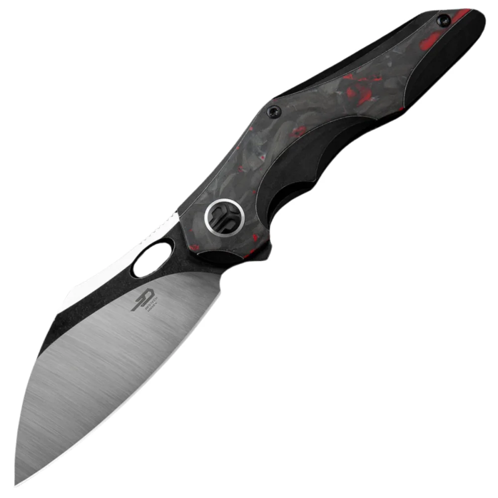 Nóż składany Bestech Nogard Black Titanium/Black Red Marblee Carbon Fiber, Satin/Black Stonewashed M390 by Kombou (BT2105D) 1 Nóż składany Bestech Nogard Black Titanium/Black Red Marblee Carbon Fiber, Satin/Black Stonewashed M390 by Kombou (BT2105D)