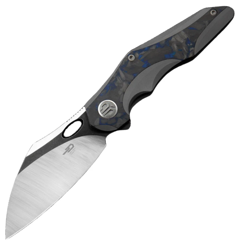 Nóż składany Bestech Nogard Grey Titanium/Black Blue Marbled Carbon Fiber, Satin/Black Stonewashed M390 by Kombou (BT2105A) 1 Nóż składany Bestech Nogard Grey Titanium/Black Blue Marbled Carbon Fiber, Satin/Black Stonewashed M390 by Kombou (BT2105A)