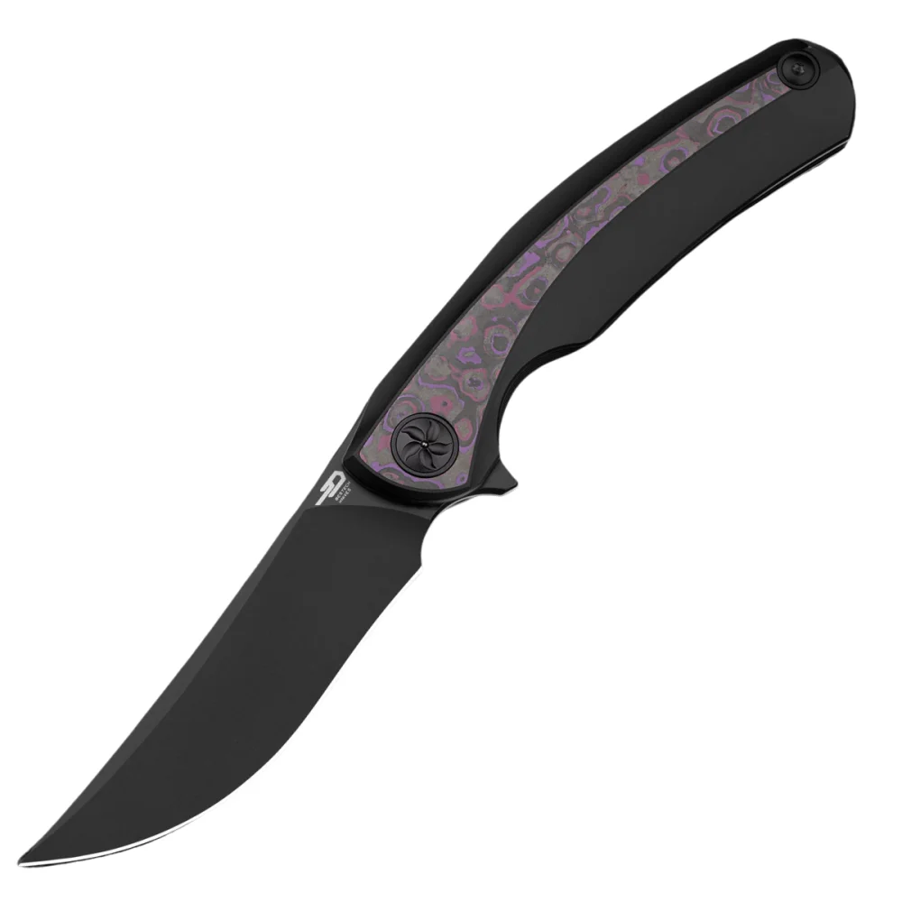 Nóż składany Bestech Sambac Black Titanium/Purple Haze Fat Carbon, Black PVD MagnaCut by Ostap Hel (BT2402B) 1 Nóż składany Bestech Sambac Black Titanium/Purple Haze Fat Carbon, Black PVD MagnaCut by Ostap Hel (BT2402B)