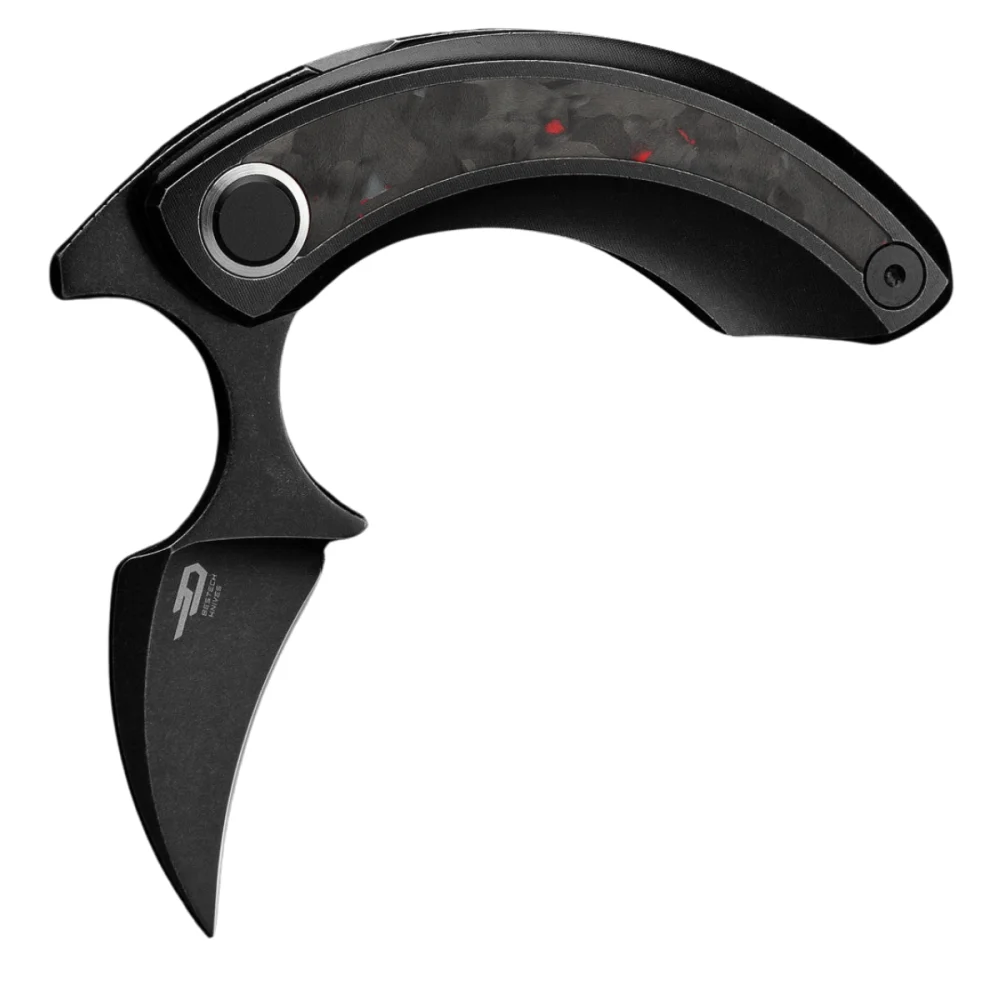 Nóż składany Bestech Strelit Black Titanium/Black-Red Marbled Carbon Fiber, Black Stonewashed M390 by Ostap Hel (BT2103F) 1 Nóż składany Bestech Strelit Black Titanium/Black-Red Marbled Carbon Fiber, Black Stonewashed M390 by Ostap Hel (BT2103F)