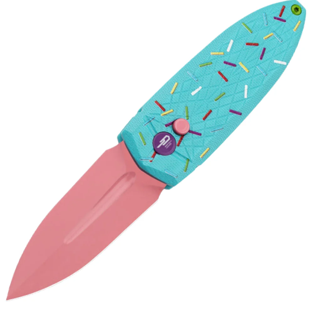 Nóż składany Bestech QUQU Blue/Printed Sprinkle Pattern G10, Pink 14C28N by Gogo (BG57C-1) 1 Nóż składany Bestech QUQU Blue/Printed Sprinkle Pattern G10, Pink 14C28N by Gogo (BG57C-1)