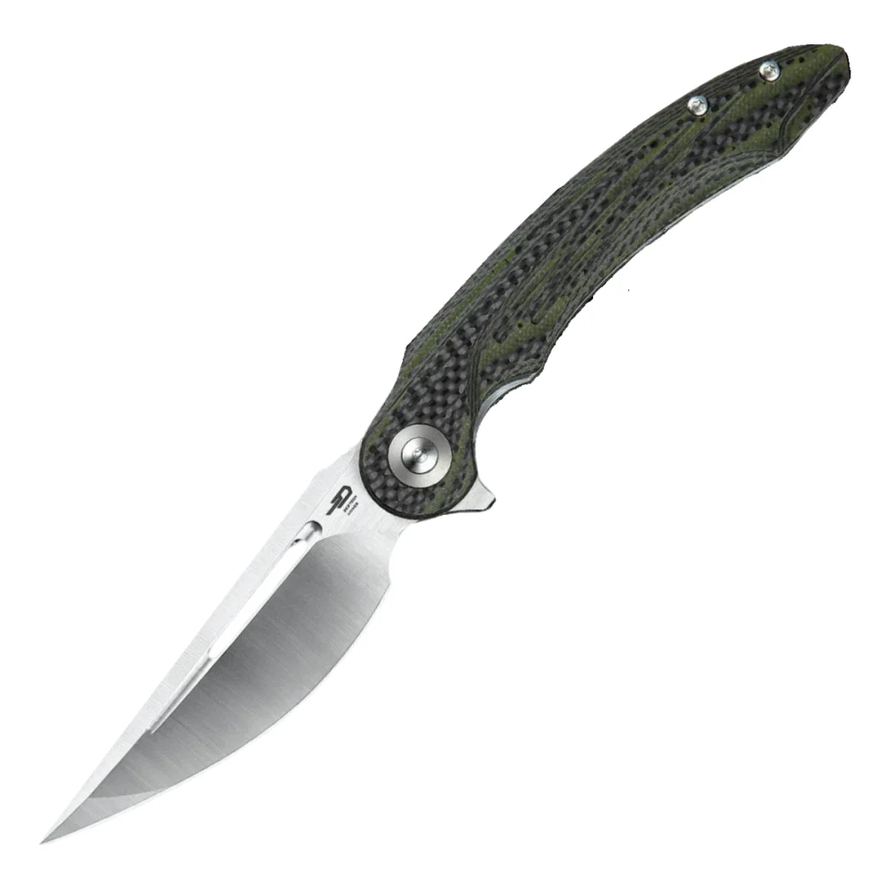 Nóż składany Bestech Irida Black/Green Carbon Fiber/G10, Satin 14C28N by Kombou (BG25F) 1 Nóż składany Bestech Irida Black/Green Carbon Fiber/G10, Satin 14C28N by Kombou (BG25F)