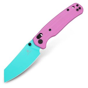 Nóż składany Bestechman Cicada's Wing Pink G10, Blue 10Cr15MoV (BMK06E)-1