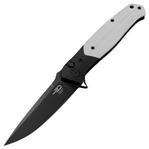Nóż składany Bestech Swordfish Black/White G10, Black PVD 14C28N (BG62A)-1