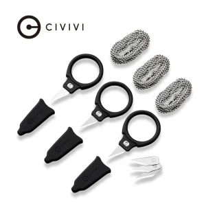 Noże na szyję 3szt Civivi Quick Snip Black ABS/Rubber, 6Cr13 (C22022A-2)-1