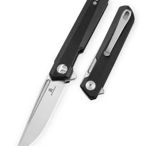 Nóż składany Bestechman Mini Dundee DD Black G10, Stonewashed/Satin D2 by Ostap Hel (BMK08A)-1