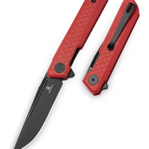 Nóż składany Bestechman Mini Dundee Special Red G10, Black PVD D2 by Ostap Hel (BMK03N)-1