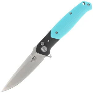 Nóż składany Bestech Swordfish Black/Light Blue G10, Satin 14C28N (BG62F)-1