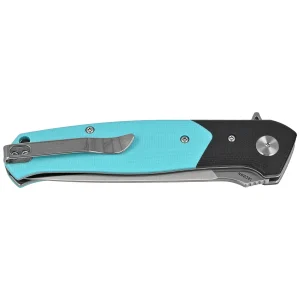 Nóż składany Bestech Swordfish Black/Light Blue G10, Satin 14C28N (BG62F)-2