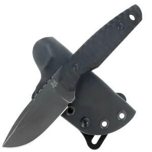 Nóż Fox KS Black G10, Top Shield Antracite Stonewashed Niolox by GZ Tactical Knives (FX-627 G10B)-2