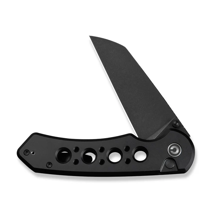 Pragma Prime Black Aluminium, Black Stonewashed – smukły folder Civivi EDC z głownią ze stali Sandvik 14C28N o profilu Wharncliffe, wygodna rękojeść z aluminium, intuicyjna blokada button lock. Ergonomia i precyzja wykonania w kompaktowej formie. - LifeGun.pl Nóż składany Civivi Pragma Prime Black Aluminium, Black Stonewashed 14C28N (C24067-1)-4