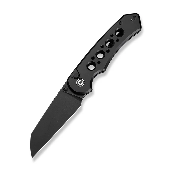 Pragma Prime Black Aluminium, Black Stonewashed – smukły folder Civivi EDC z głownią ze stali Sandvik 14C28N o profilu Wharncliffe, wygodna rękojeść z aluminium, intuicyjna blokada button lock. Ergonomia i precyzja wykonania w kompaktowej formie. - LifeGun.pl Nóż składany Civivi Pragma Prime Black Aluminium, Black Stonewashed 14C28N (C24067-1)-3