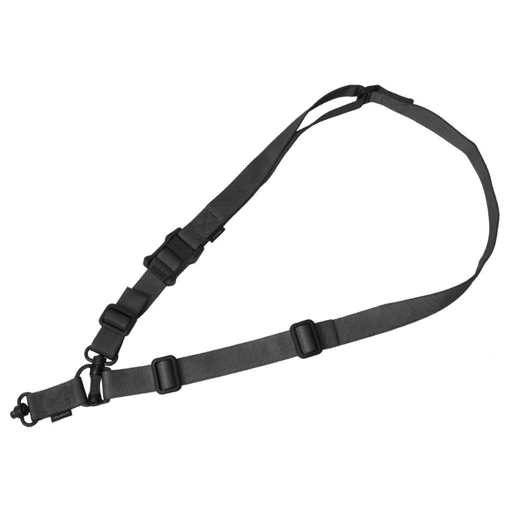 Zawieszenie MS4, wyposażone w wytrzymałe zaczepy typu QD umożliwiające szybkie zwolnienie broni i zmianę charakteru zawieszenia na dwupunktowe. Zastosowany w zawieszeniu suwak pozwala na szybką i łatwą regulację długości zawieszenia. Ponadto jego niski profil w żaden sposób nie wpływa na wygodę obsługi. Długość została dostosowana tak aby możliwe było jego odpowiednie dopasowanie zarówno do każdego - LifeGun.pl Magpul - Zawieszenie MS4 Dual QD Sling GEN2 - Czarny - MAG518 BLK-1